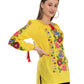 Casual Regular Sleeves Embroidered Women Multicolor Top