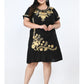 Floral Embroidered A-Line Dress Plus Size