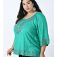 Plus Size Embroidered Top