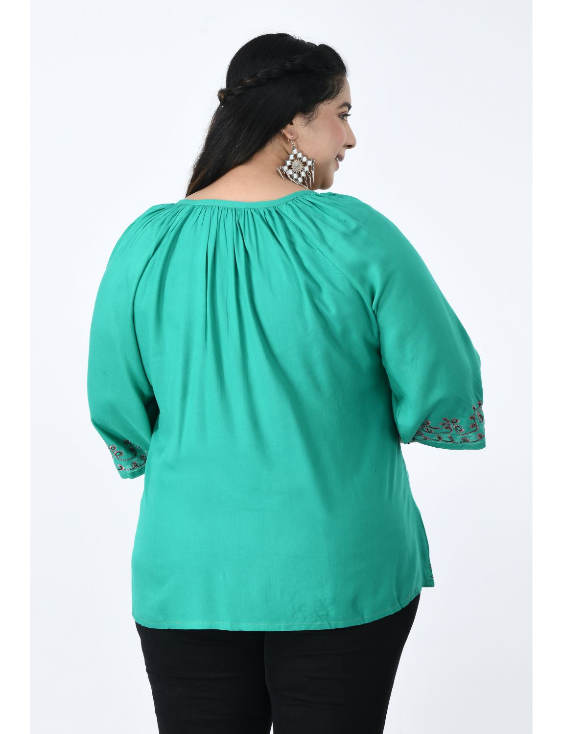 Plus Size Embroidered Top