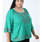 Plus Size Embroidered Top