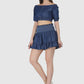 Women Skirt Top Denim Party Wear Fit And Flare