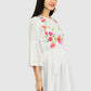 Women Top White Casual Regular Bell Sleeve