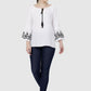 Women Top White Casual Regular Fit Bell Sleeve