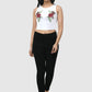 Women Crop Top White Cotton Hosiery