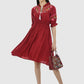 Women Dress Maroon Fit and Flare