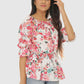 Women Printed Top Bell Sleeve Regular Fit