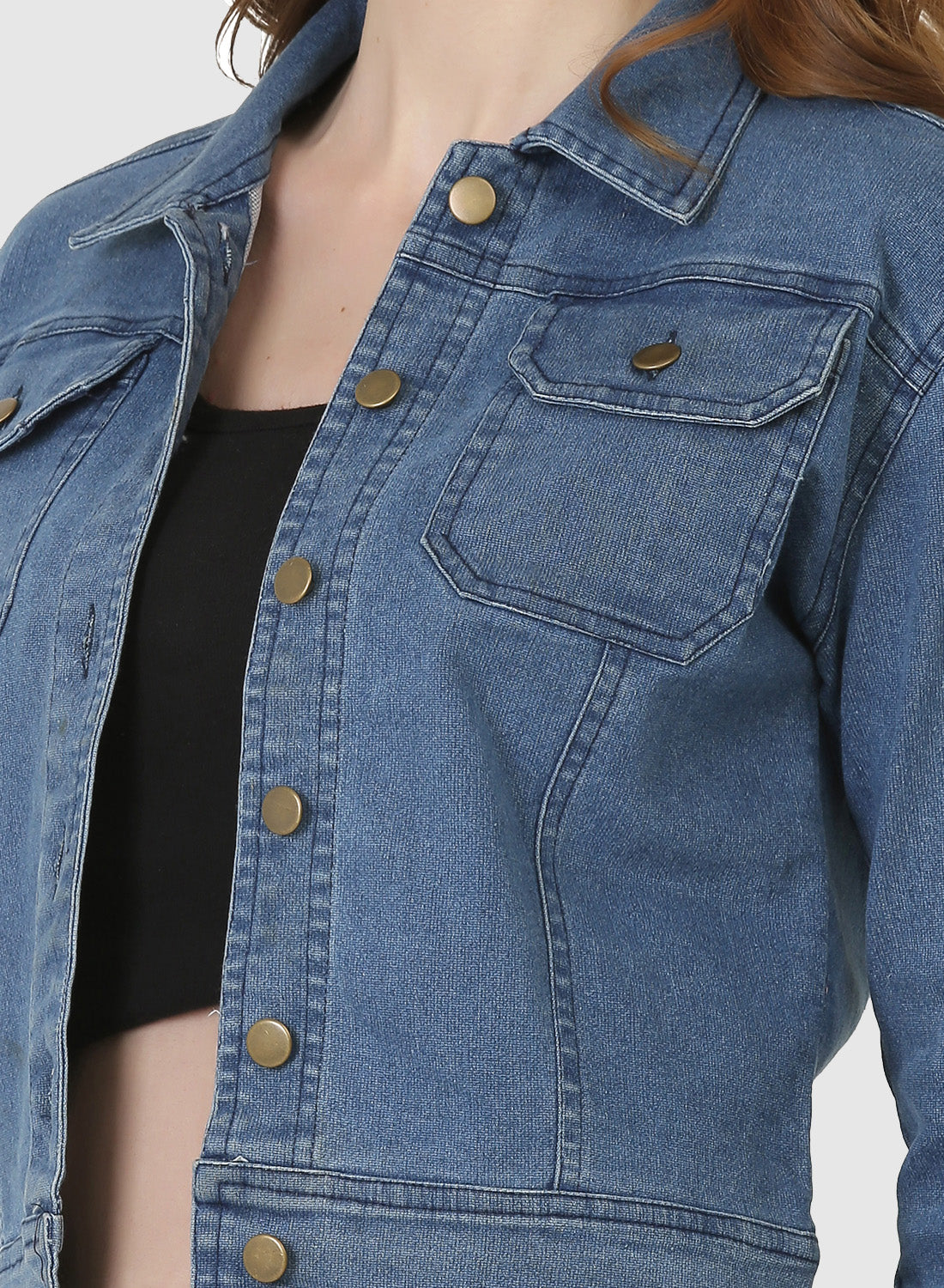 Shop Bhama Cuture Charcoal Grey Solid Denim Jacket Online – Bhamadesigns