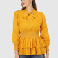 Women Top Mustard Regular Fit and Flare