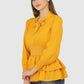 Women Top Mustard Regular Fit and Flare