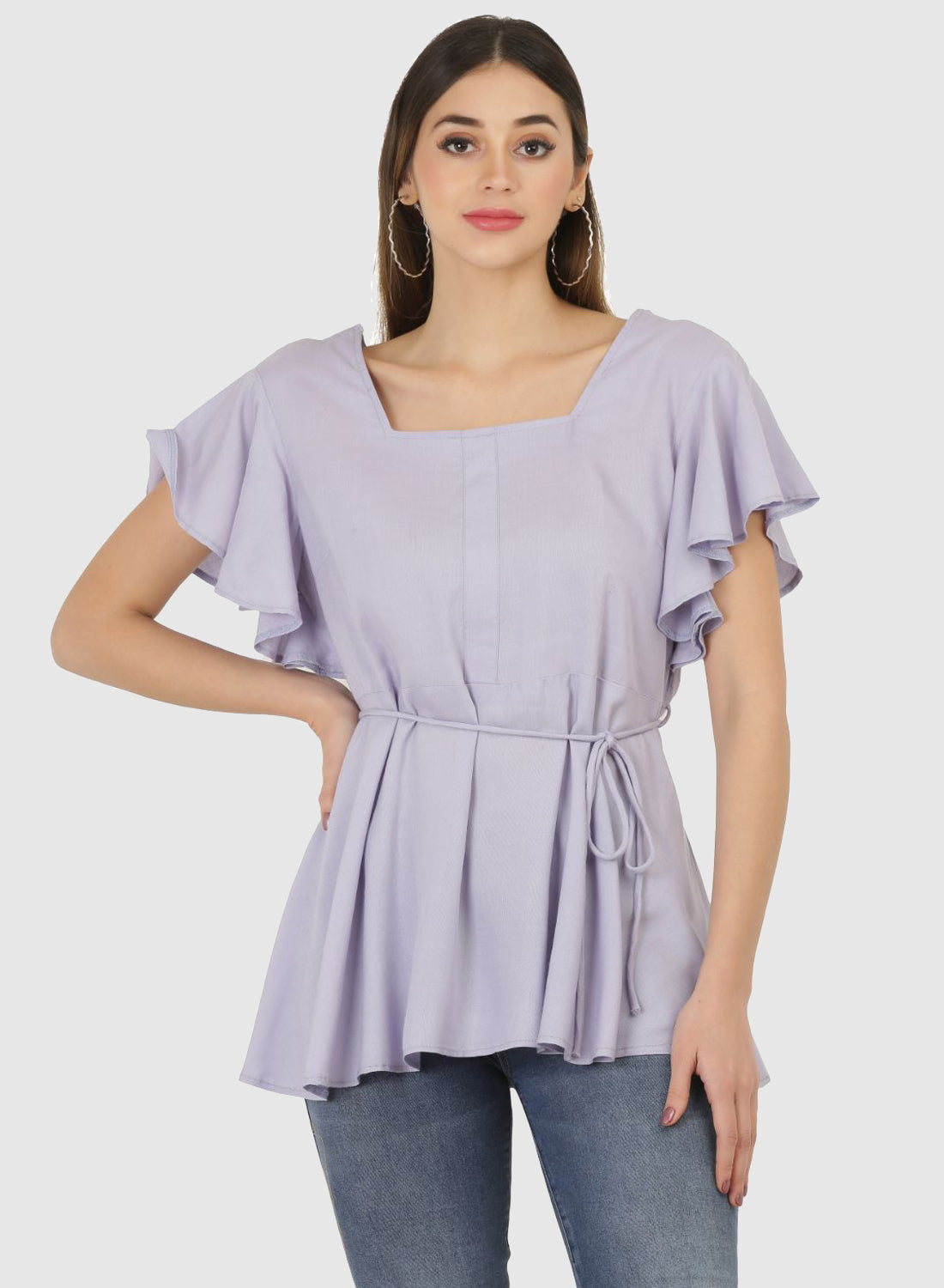 Women Top Purple Regular Fit and Flare