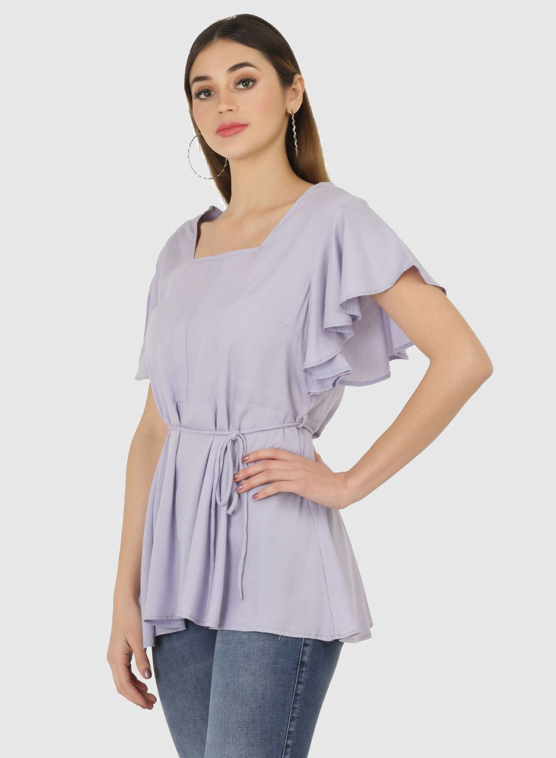 Women Top Purple Regular Fit and Flare