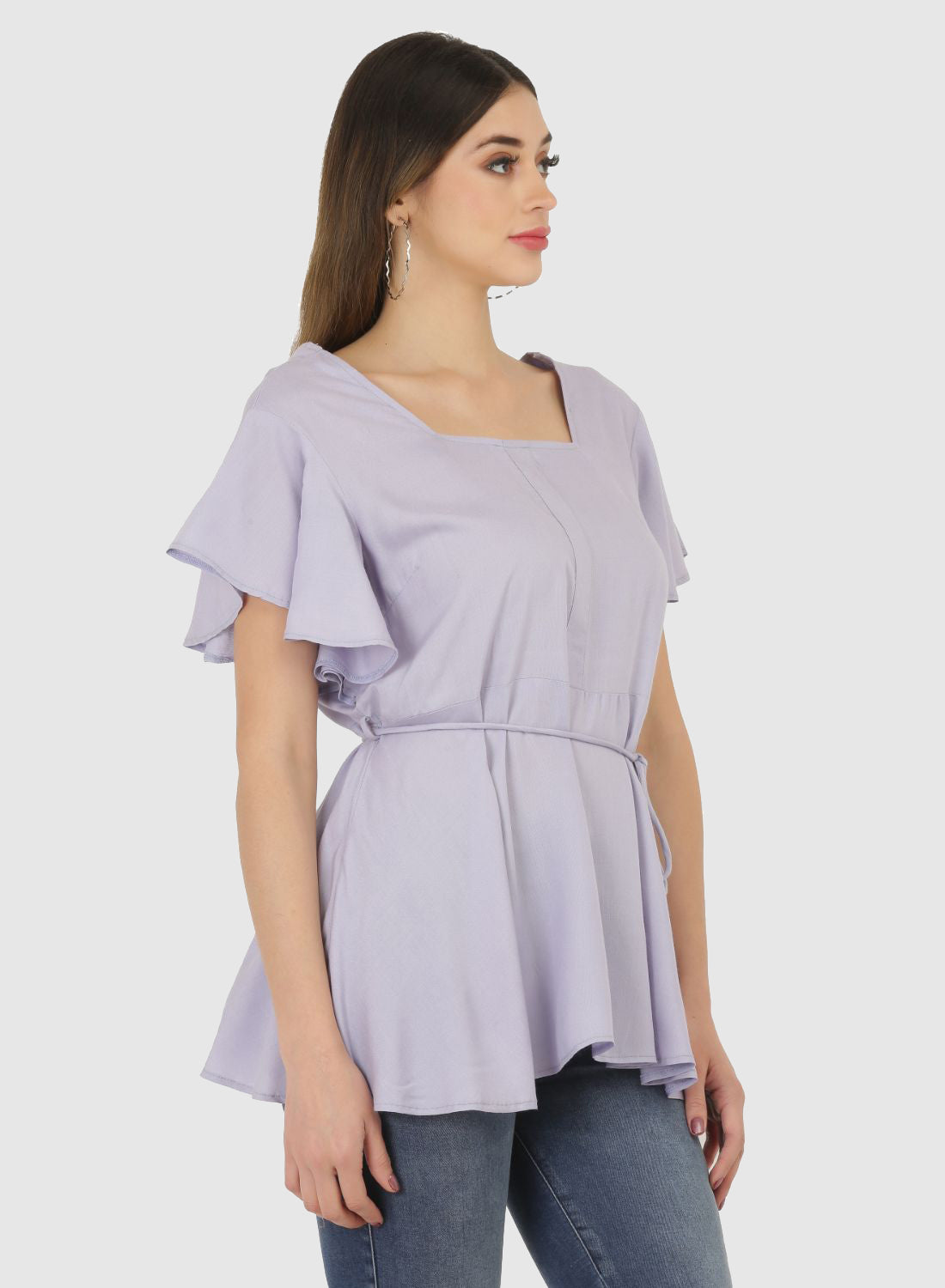 Women Top Purple Regular Fit and Flare