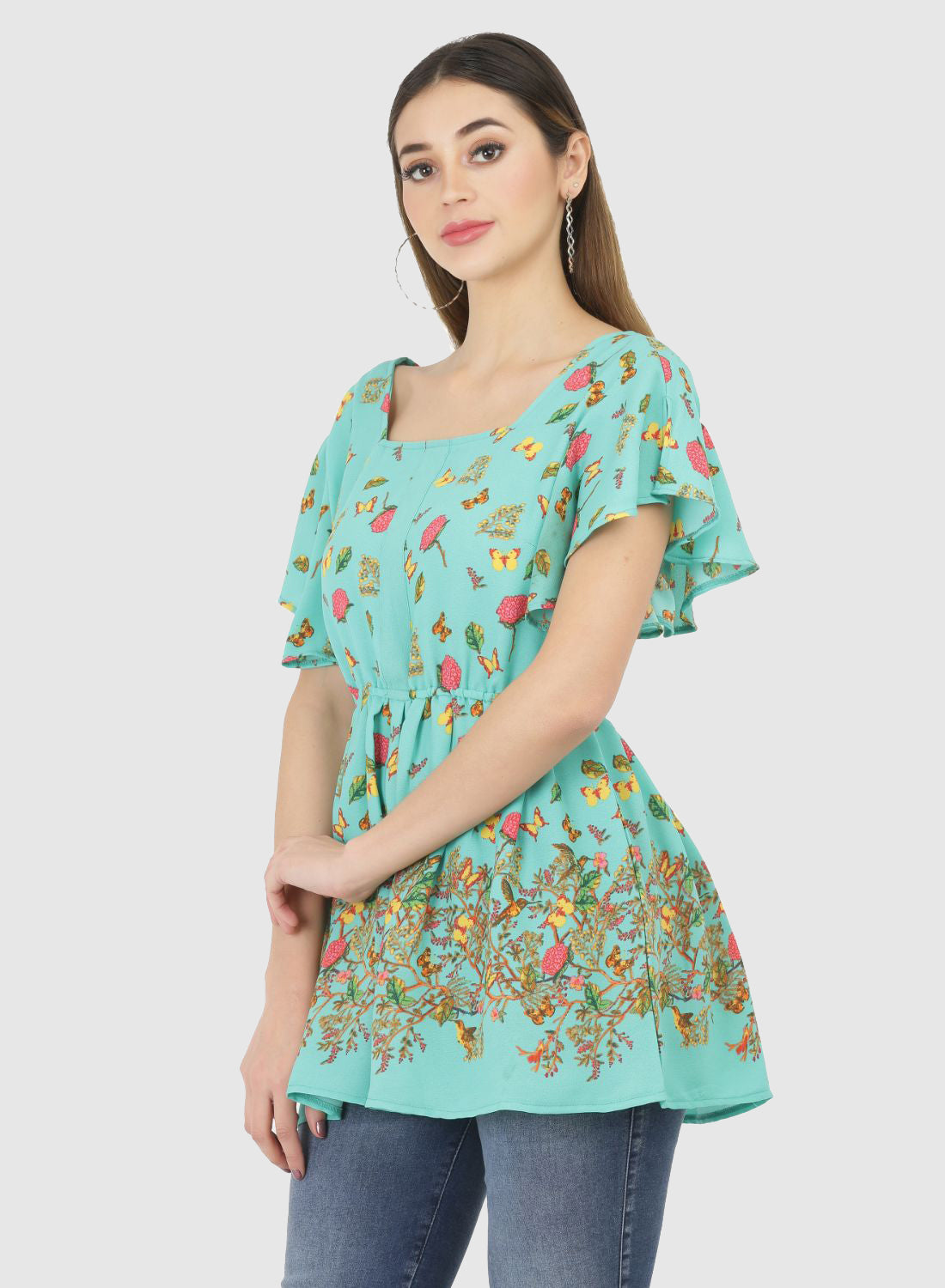 Women Top Printed Regular Fit and Flare