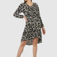 Women Dress Black Printed Puff Sleeve