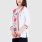 Women Top White Rayon Casual Party Wear 3/4 Sleeve